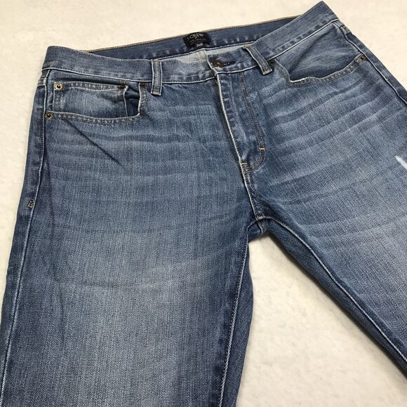 J CREW Jeans Men 31/30 (32x27 actual) DRIGGS Light Wash Whisker Denim Blue - Picture 6 of 16